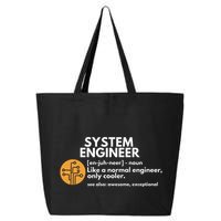 Funny System Engineer Definition Software Engineering Gift 25L Jumbo Tote