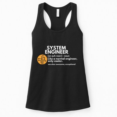 Funny System Engineer Definition Software Engineering Gift Womens Tank Top