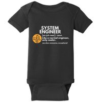 Funny System Engineer Definition Software Engineering Gift Baby Bodysuit