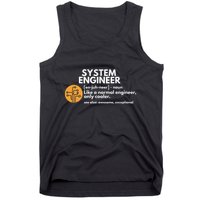Funny System Engineer Definition Software Engineering Gift Tank Top