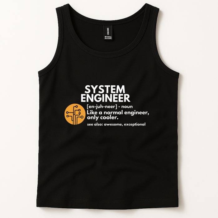 Funny System Engineer Definition Software Engineering Gift Tank Top