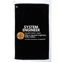 Funny System Engineer Definition Software Engineering Gift Golf Towel