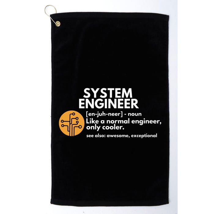Funny System Engineer Definition Software Engineering Gift Golf Towel