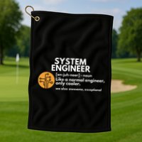 Funny System Engineer Definition Software Engineering Gift Golf Towel