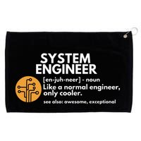 Funny System Engineer Definition Software Engineering Gift Grommeted Golf Towel
