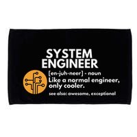 Funny System Engineer Definition Software Engineering Gift Microfiber Hand Towel