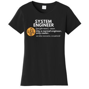 Funny System Engineer Definition Software Engineering Gift Women's T-Shirt