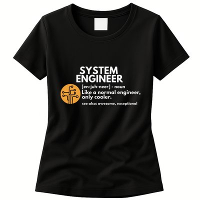 Funny System Engineer Definition Software Engineering Gift Womens T-Shirt