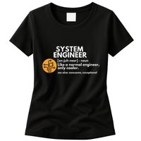 Funny System Engineer Definition Software Engineering Gift Womens T-Shirt