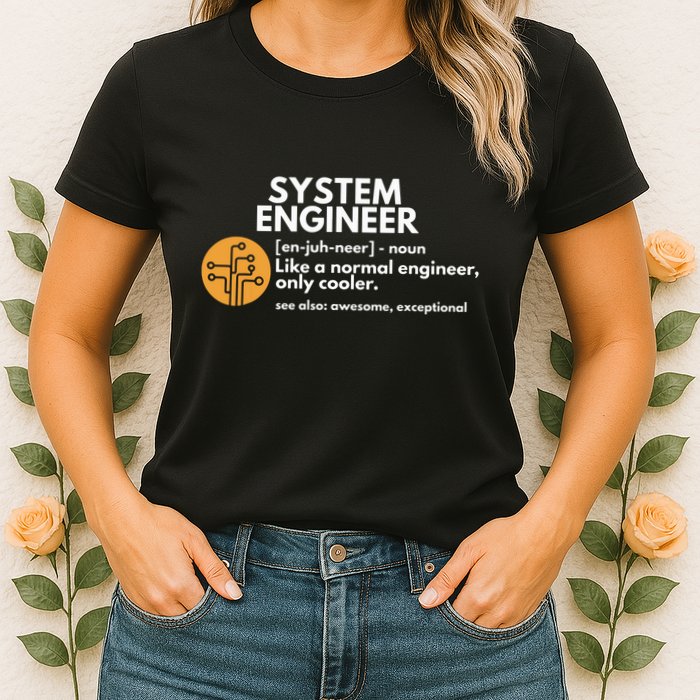 Funny System Engineer Definition Software Engineering Gift Womens T-Shirt