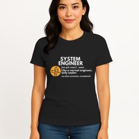 Funny System Engineer Definition Software Engineering Gift Womens T-Shirt