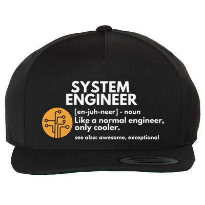 Funny System Engineer Definition Software Engineering Gift Wool Snapback Cap