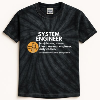 Funny System Engineer Definition Software Engineering Gift Kids Tie-Dye T-Shirt