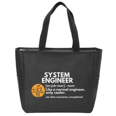 Funny System Engineer Definition Software Engineering Gift Zip Tote Bag