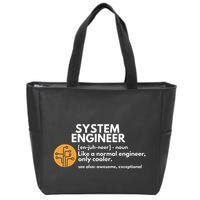 Funny System Engineer Definition Software Engineering Gift Zip Tote Bag