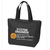 Funny System Engineer Definition Software Engineering Gift Zip Tote Bag