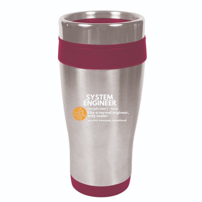 Funny System Engineer Definition Software Engineering Gift 16oz Travel Tumbler