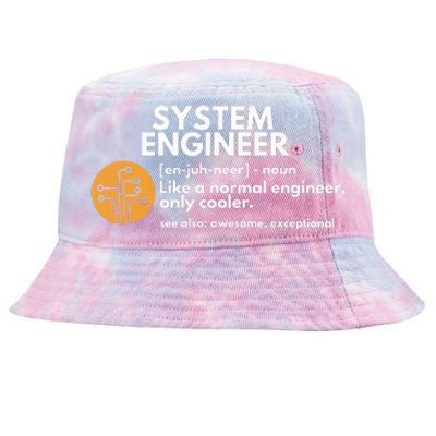 Funny System Engineer Definition Software Engineering Gift Tie-Dyed Bucket Hat