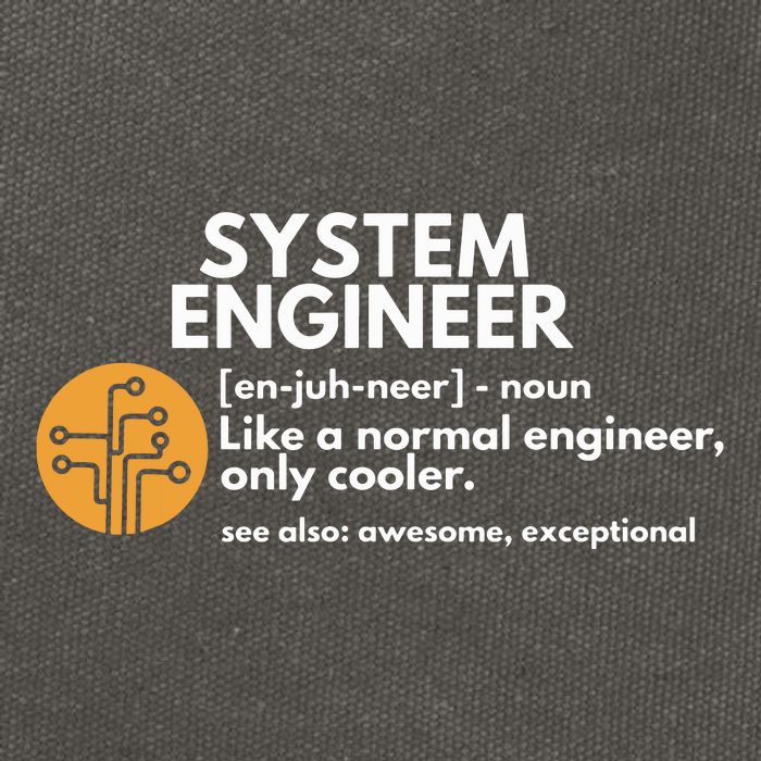Funny System Engineer Definition Software Engineering Gift Cotton Canvas Backpack