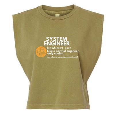 Funny System Engineer Definition Software Engineering Gift Garment-Dyed Women's Muscle Tee