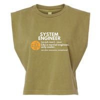 Funny System Engineer Definition Software Engineering Gift Garment-Dyed Women's Muscle Tee