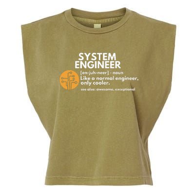 Funny System Engineer Definition Software Engineering Gift Garment-Dyed Women's Muscle Tee