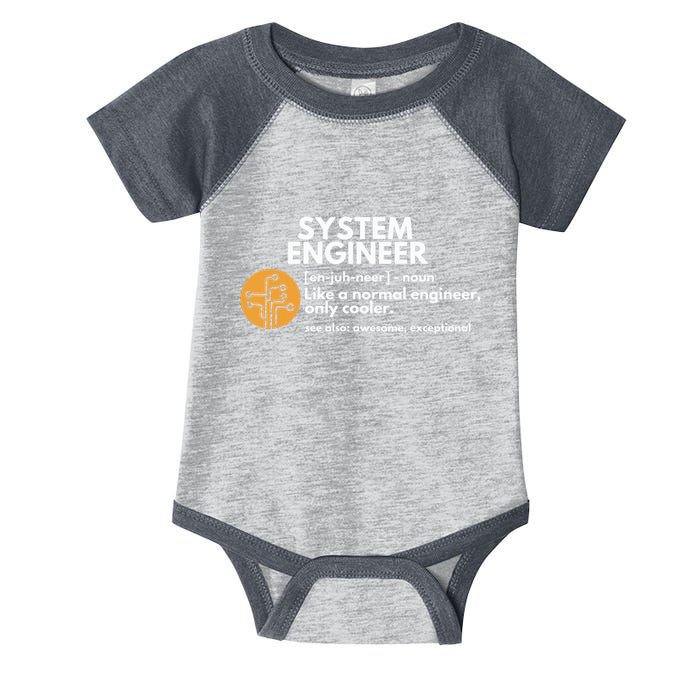 Funny System Engineer Definition Software Engineering Gift Infant Baby Jersey Bodysuit