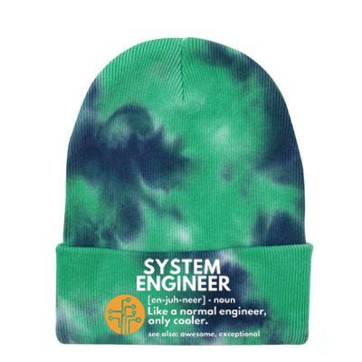 Funny System Engineer Definition Software Engineering Gift Tie Dye 12in Knit Beanie