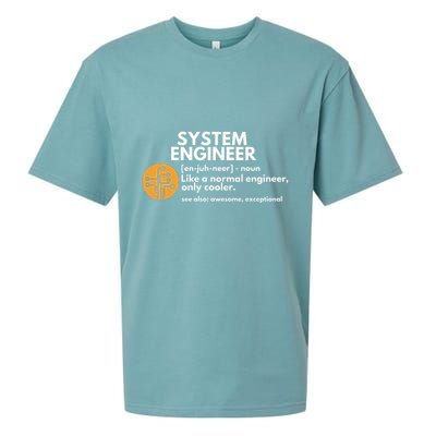 Funny System Engineer Definition Software Engineering Gift Sueded Cloud Jersey T-Shirt