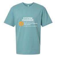 Funny System Engineer Definition Software Engineering Gift Sueded Cloud Jersey T-Shirt