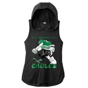 Fly Saquon Eagles Ladies PosiCharge Tri-Blend Wicking Draft Hoodie Tank