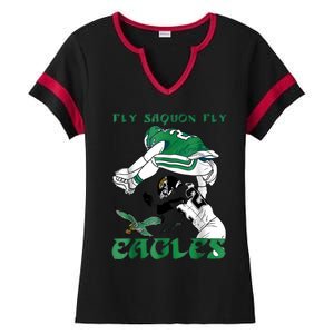 Fly Saquon Eagles Ladies Halftime Notch Neck Tee