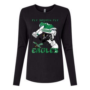 Fly Saquon Eagles Womens Cotton Relaxed Long Sleeve T-Shirt