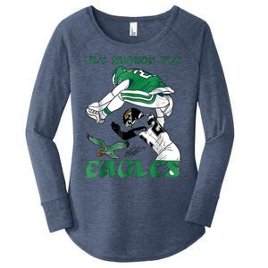 Fly Saquon Eagles Women's Perfect Tri Tunic Long Sleeve Shirt