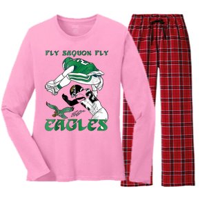 Fly Saquon Eagles Women's Long Sleeve Flannel Pajama Set 