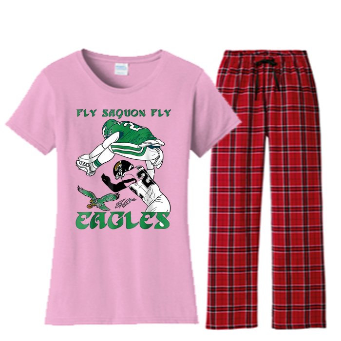 Fly Saquon Eagles Women's Flannel Pajama Set