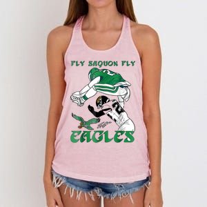 Fly Saquon Eagles Women's Knotted Racerback Tank