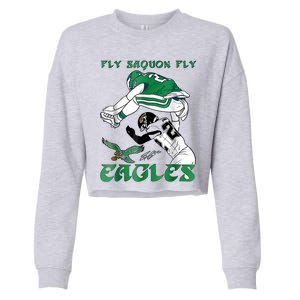 Fly Saquon Eagles Cropped Pullover Crew