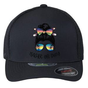 Funny Summer End Of School Year Teacher Off Duty Flexfit Unipanel Trucker Cap