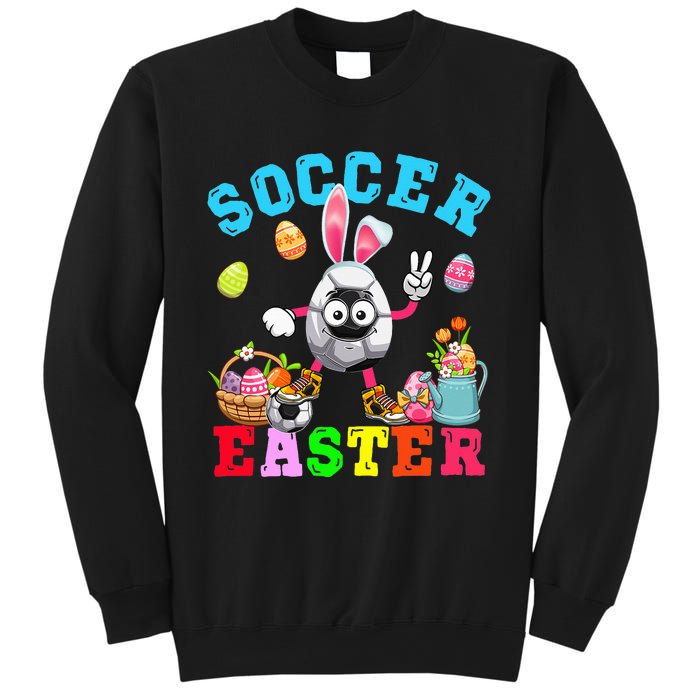 funny Soccer Easter Bunny Eggs Playing Soccer Sweatshirt