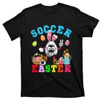 funny Soccer Easter Bunny Eggs Playing Soccer T-Shirt