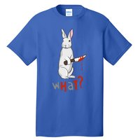 Funny Scary Eyed Killer Bunny Rabbit With Knife Adult Humor Great Gift Tall T-Shirt