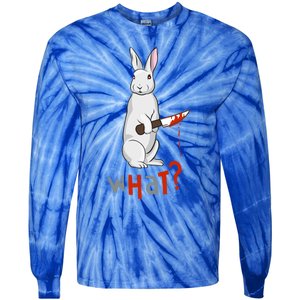 Funny Scary Eyed Killer Bunny Rabbit With Knife Adult Humor Great Gift Tie-Dye Long Sleeve Shirt