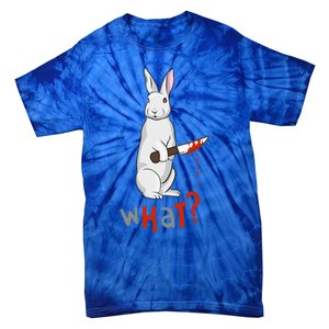 Funny Scary Eyed Killer Bunny Rabbit With Knife Adult Humor Great Gift Tie-Dye T-Shirt