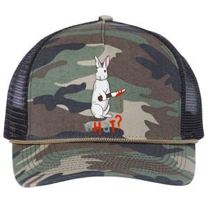 Funny Scary Eyed Killer Bunny Rabbit With Knife Adult Humor Great Gift Retro Rope Trucker Hat Cap