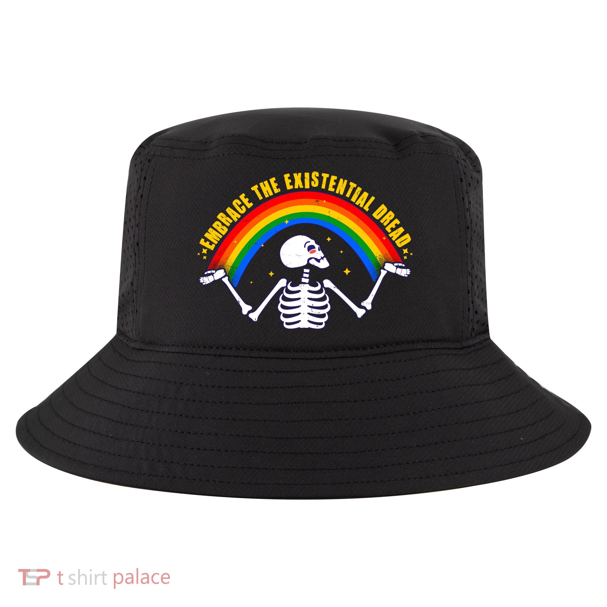 Funny Skeleton Embrace The Existential Dread Cool Comfort Performance Bucket Hat