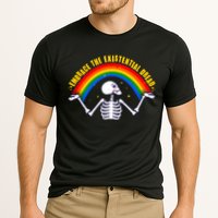 Funny Skeleton Embrace The Existential Dread Performance Shirt