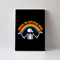 Funny Skeleton Embrace The Existential Dread Canvas