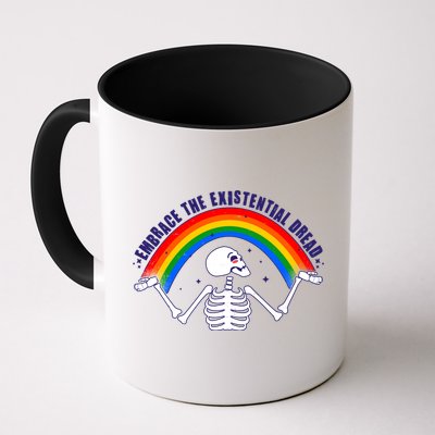 Funny Skeleton Embrace The Existential Dread Mug