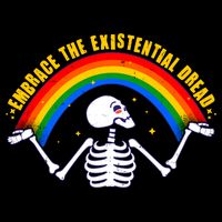 Funny Skeleton Embrace The Existential Dread Cooling Performance Long Sleeve Crew